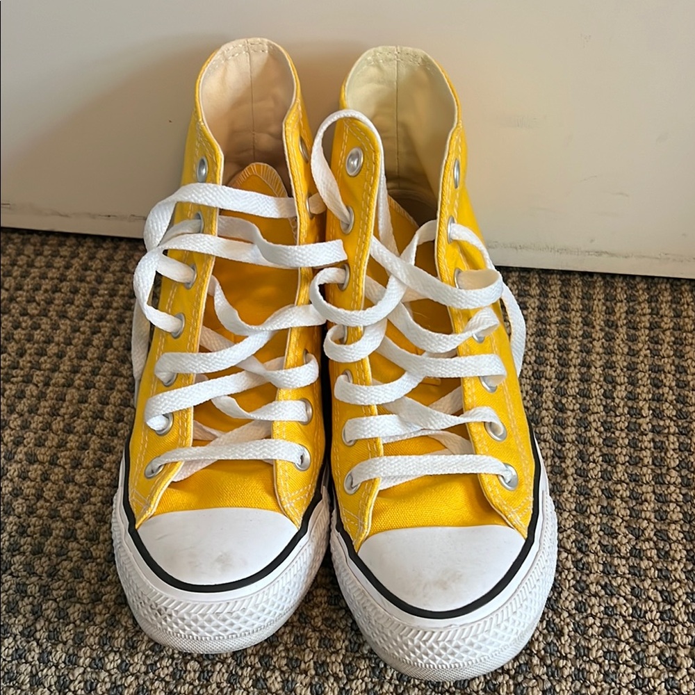 Yellow High-Top Sneakers